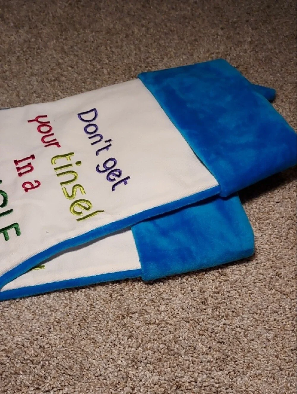 Blue & White Holiday Stocking Pair - 